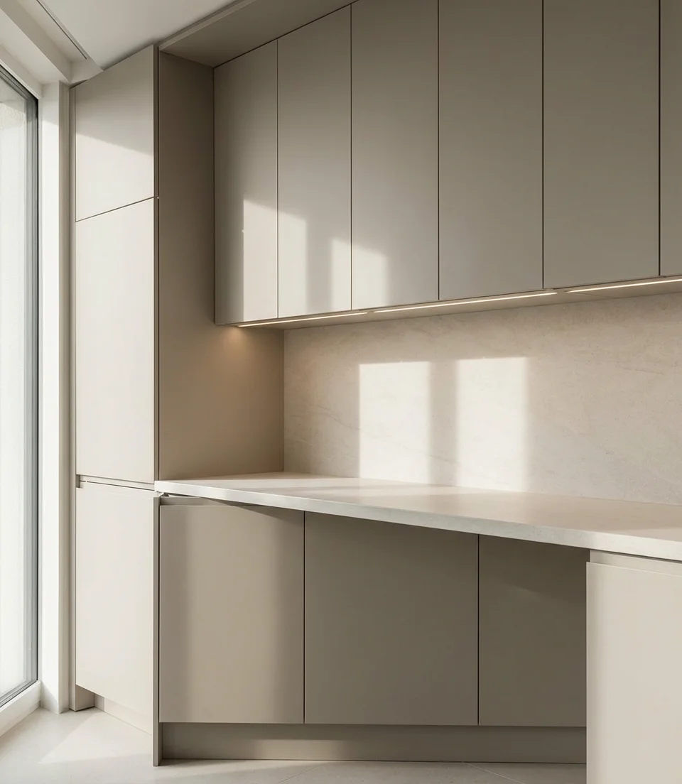 Future-Forward Minimalist Kitchen With Hidden Storage 1
