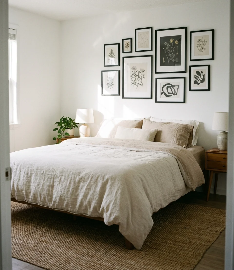 Gallery Wall Behind the Bed 1