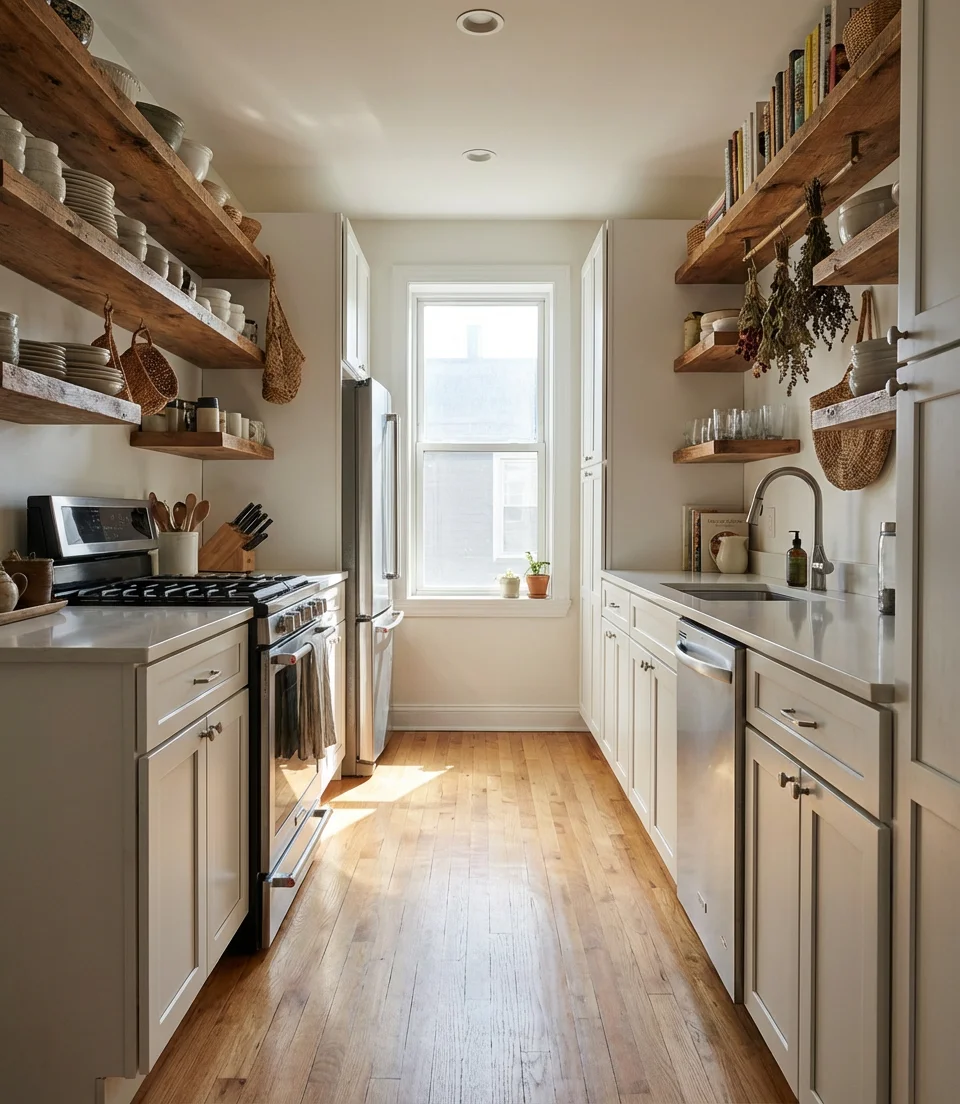 Galley Layout with Vertical Storage 1