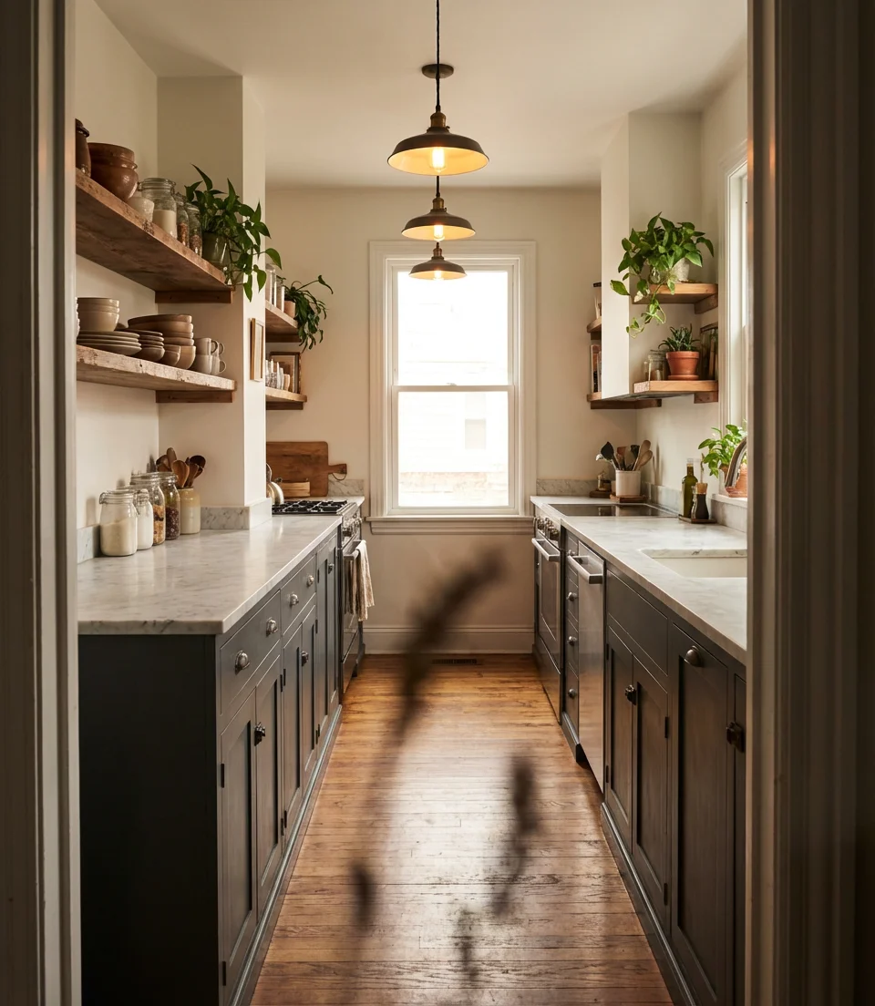 Galley Layout with Vertical Storage 2