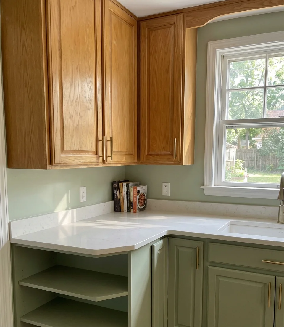 Golden Oak Kitchen Makeover on a Budget 2