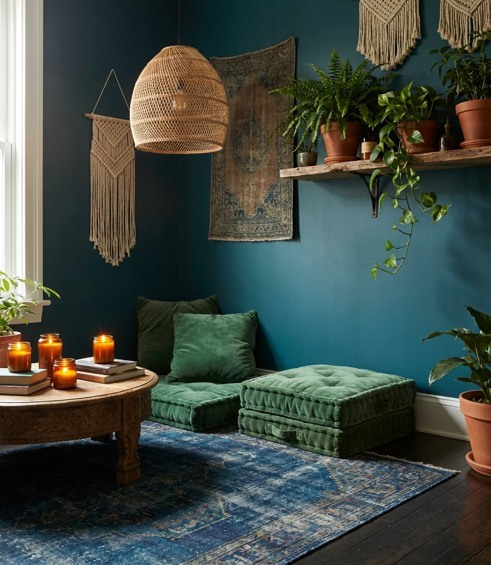 Green and Blue Moody Bohemian Space 2