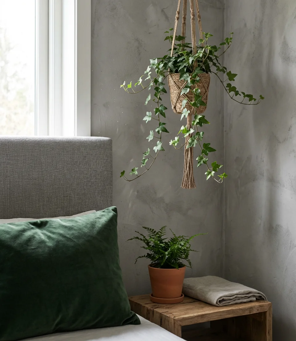 Green and Gray Nature-Inspired Bedroom 2