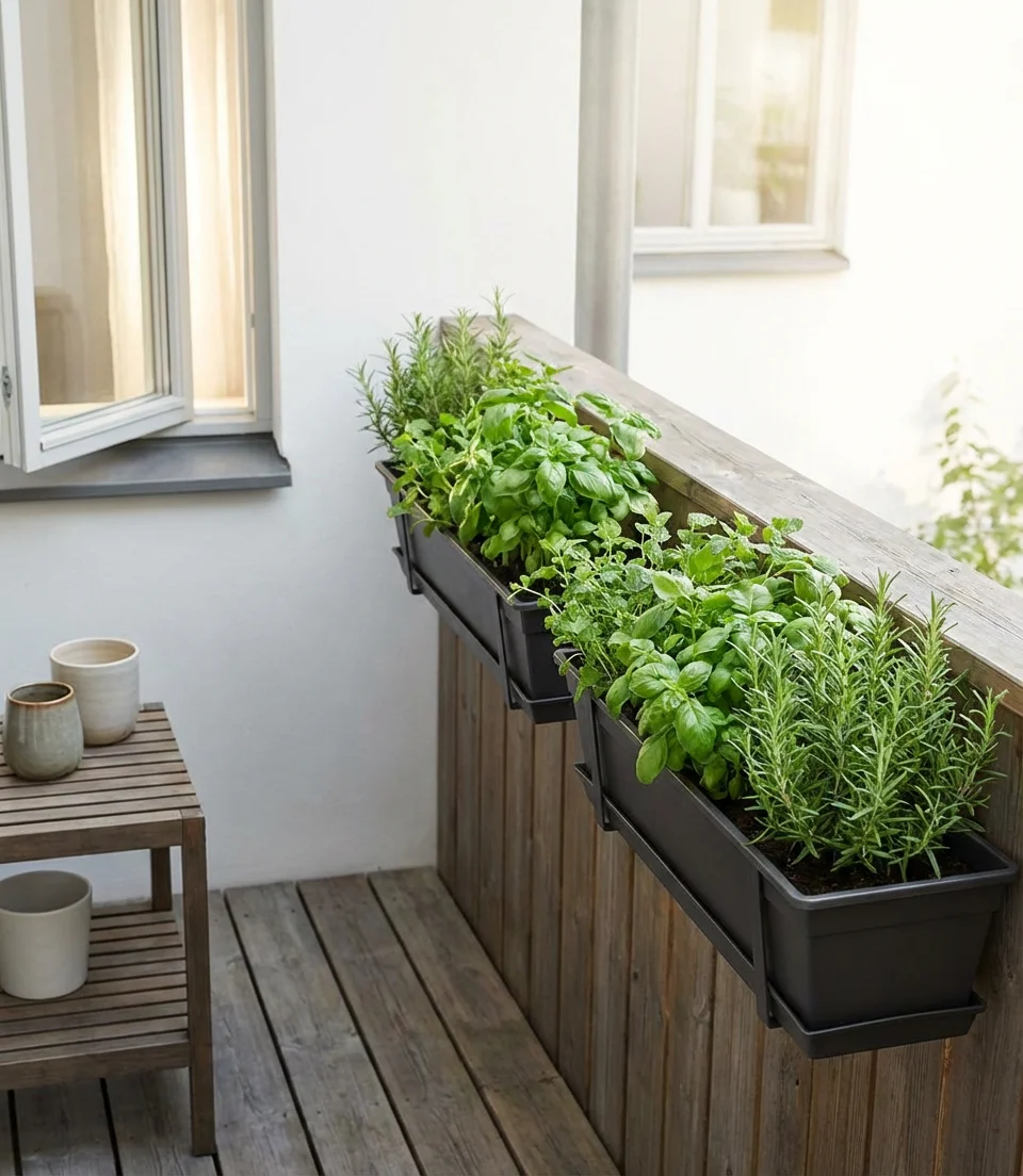 Herb Garden in Window Boxes 1