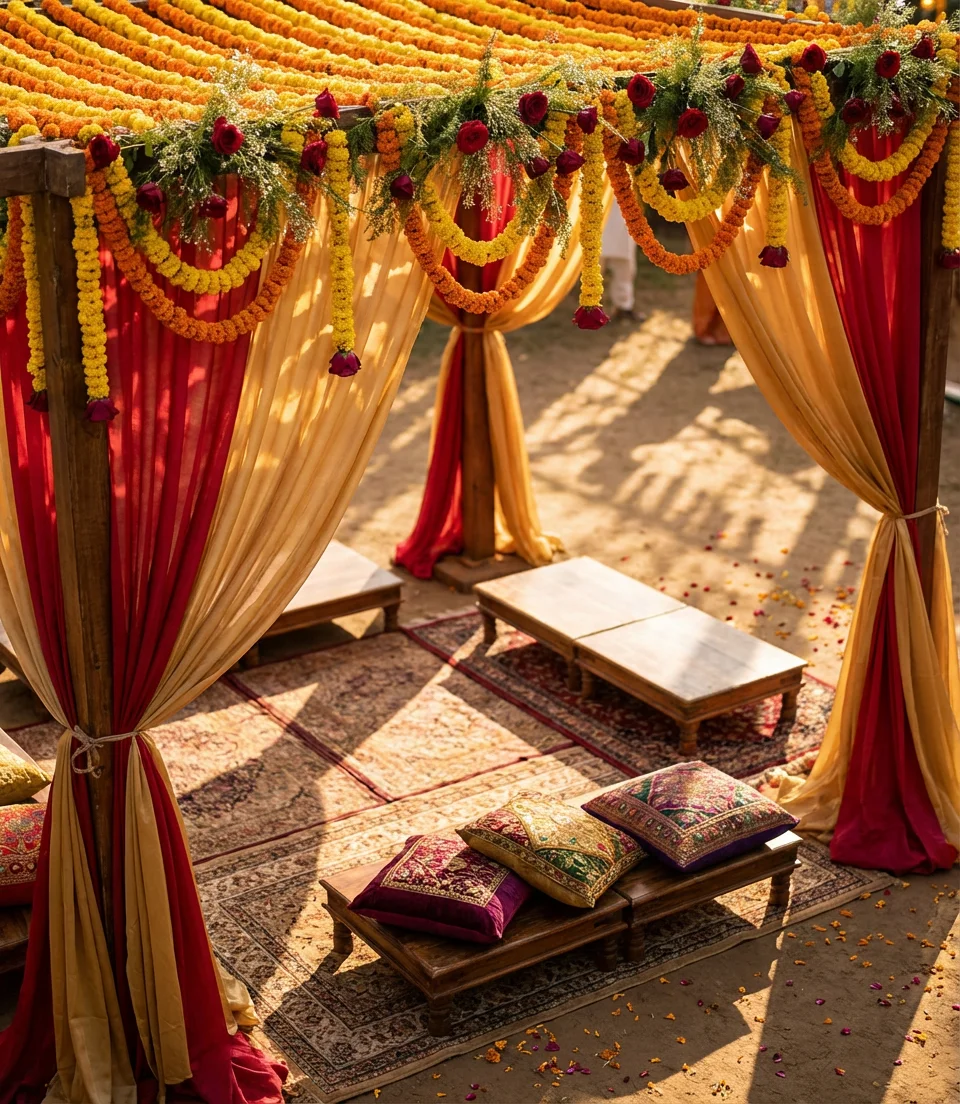 Indian-Inspired Floral Canopy 1