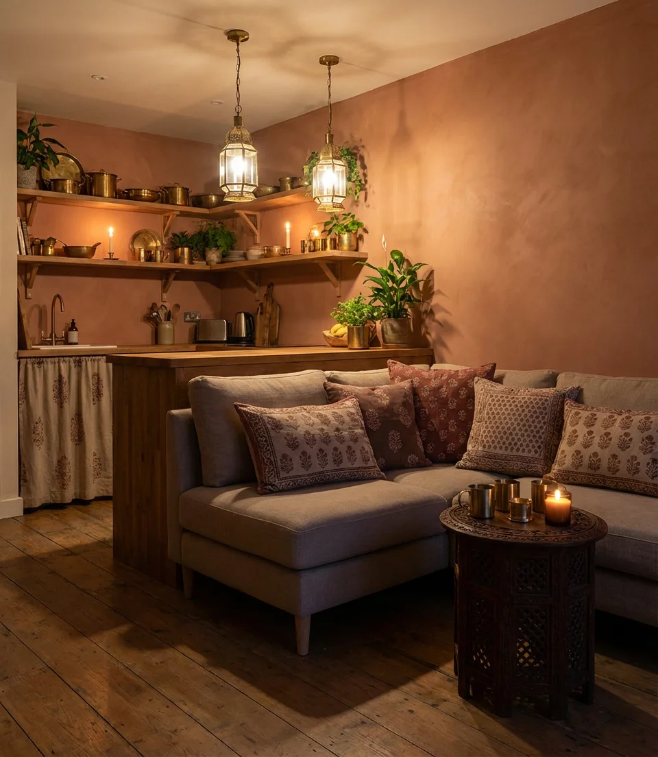 Indian-Inspired Small Interior Design in Open Plans 2