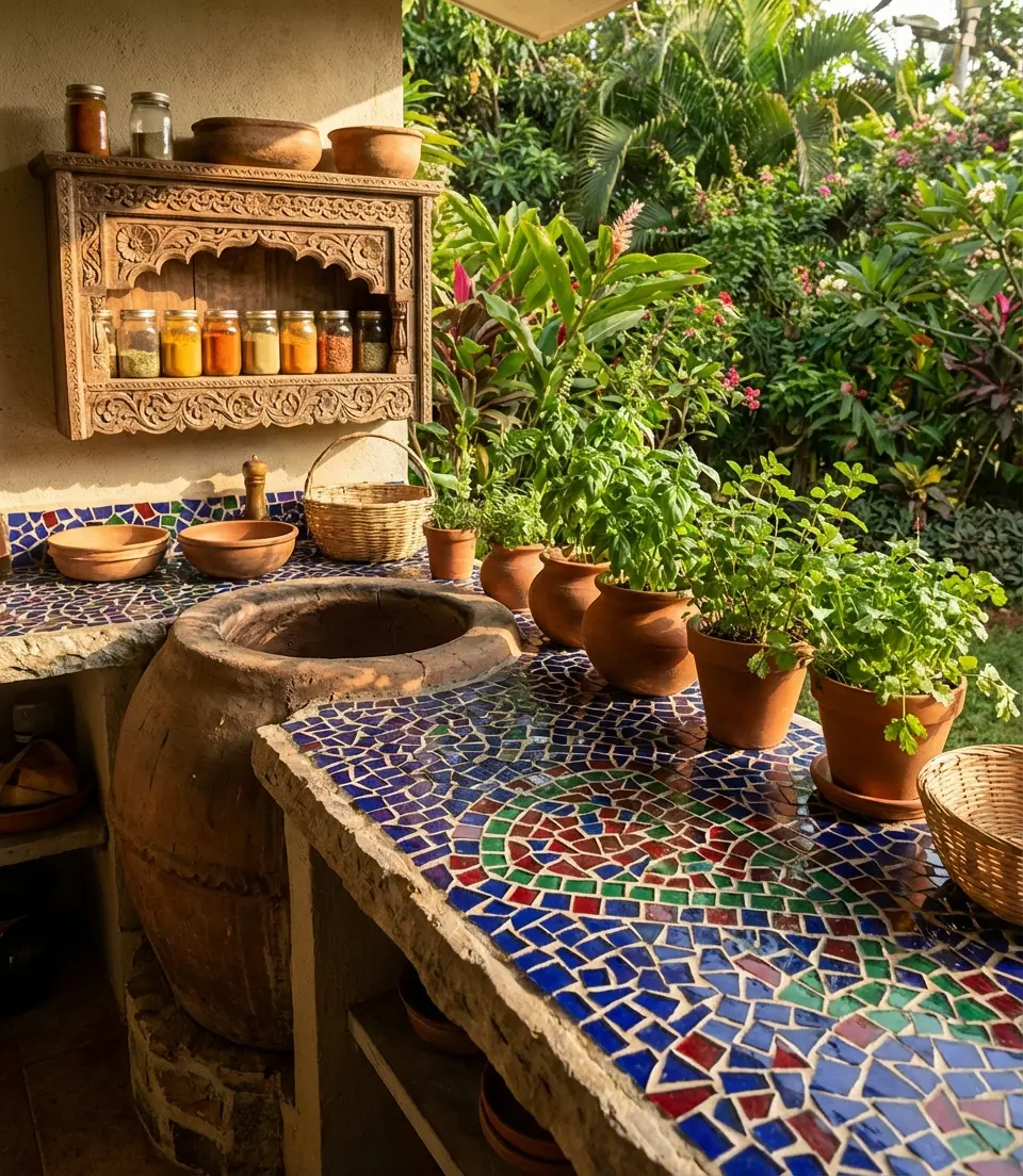 Indian-Inspired Tandoor Backyard Kitchen 1