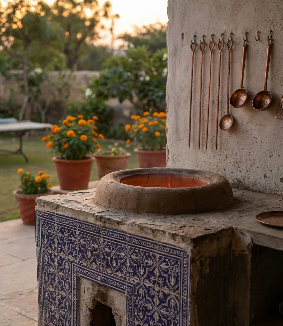 Indian-Inspired Tandoor Backyard Kitchen 2