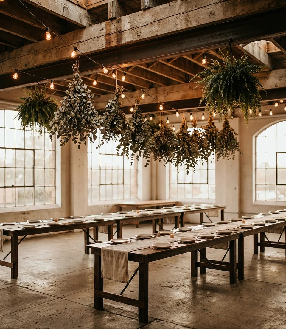 Indoor Hanging Greenery Installation 1