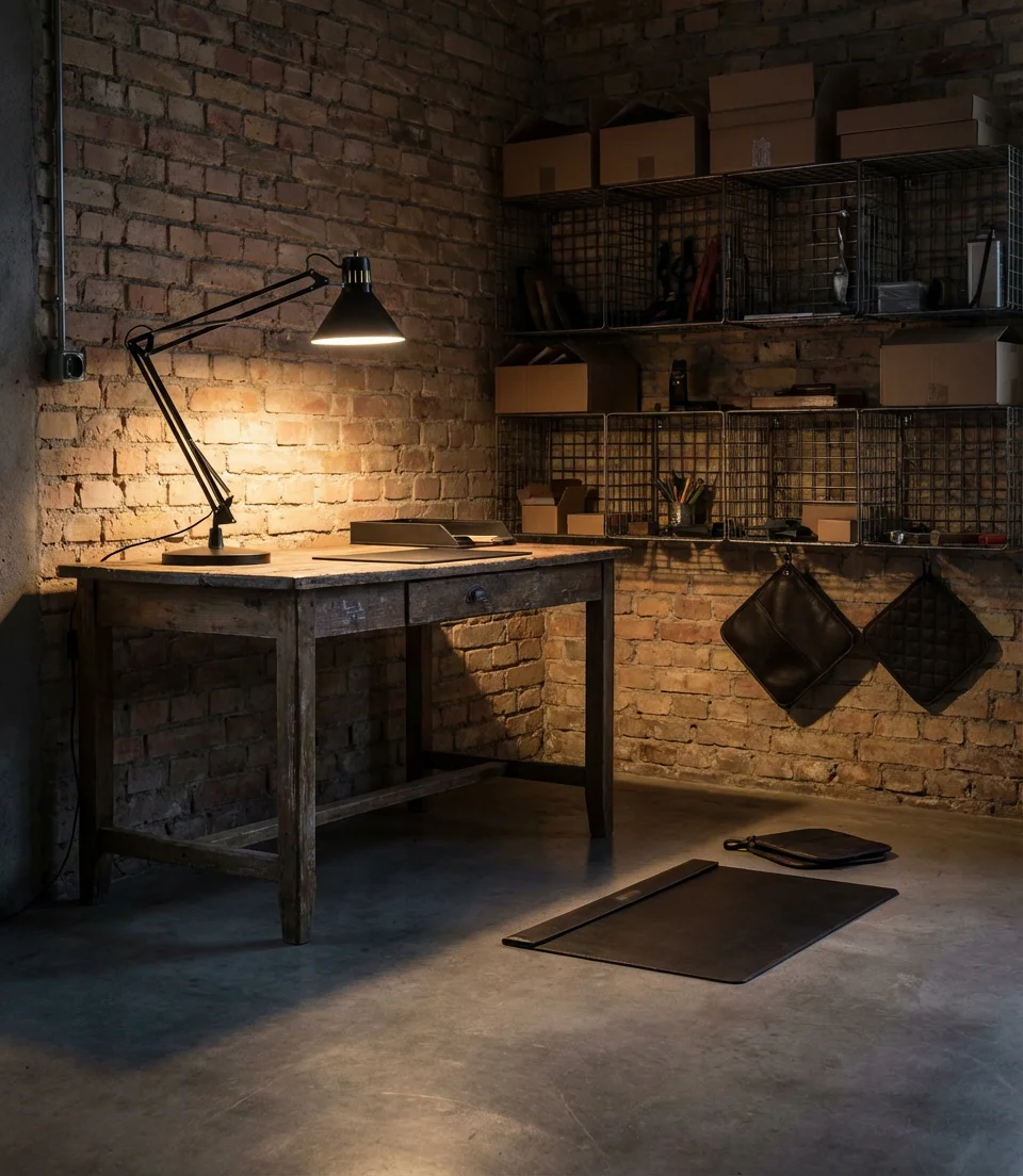 Industrial Loft Office with Exposed Brick and Metal 2