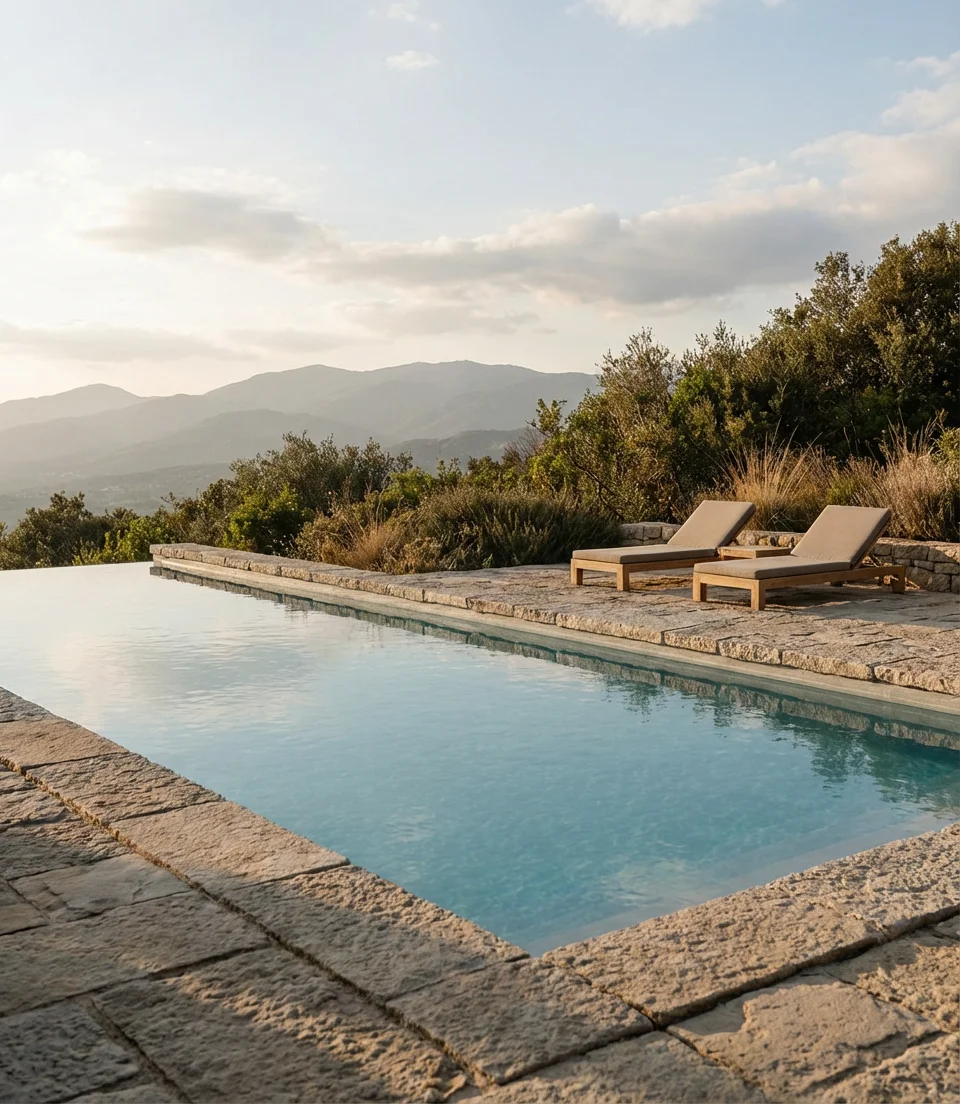 Infinity Edge Pool with Mountain Backdrop 1