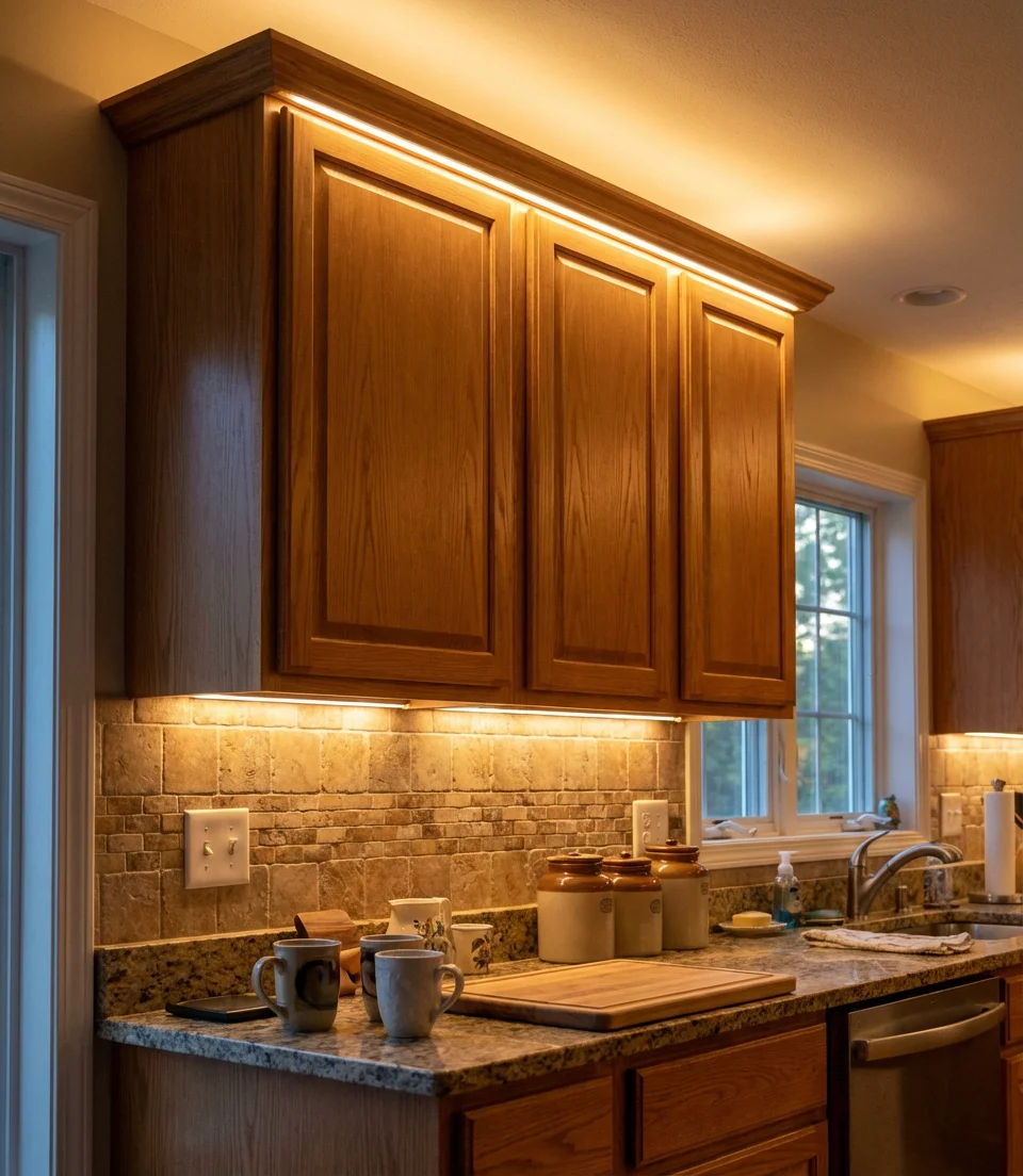 Install Under-Cabinet Lighting for Warmth 1