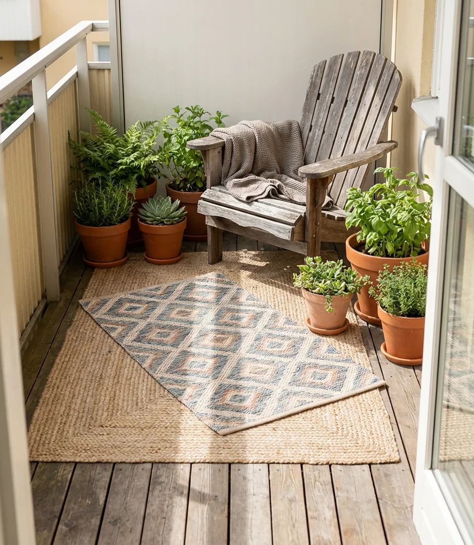 Layered Outdoor Rugs for Added Comfort 1
