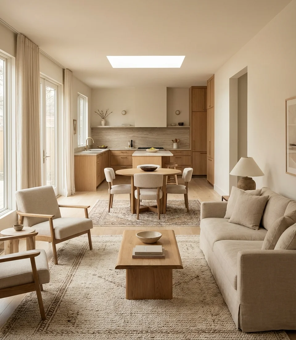 Layout Furniture Arrangement for a Long Narrow Open Plan 2