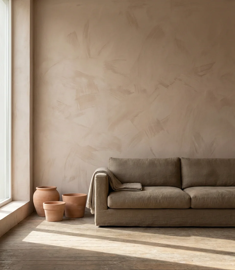 Limewash Finish in Warm Terracotta 2