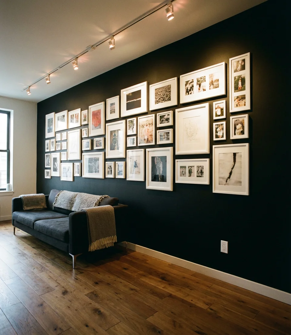 Long Wall with Gallery Frames 1