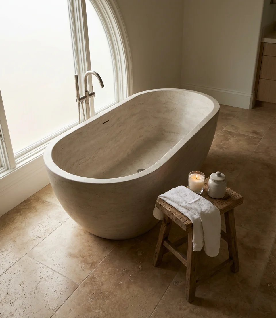Luxury Master Bathroom with Freestanding Tub 2