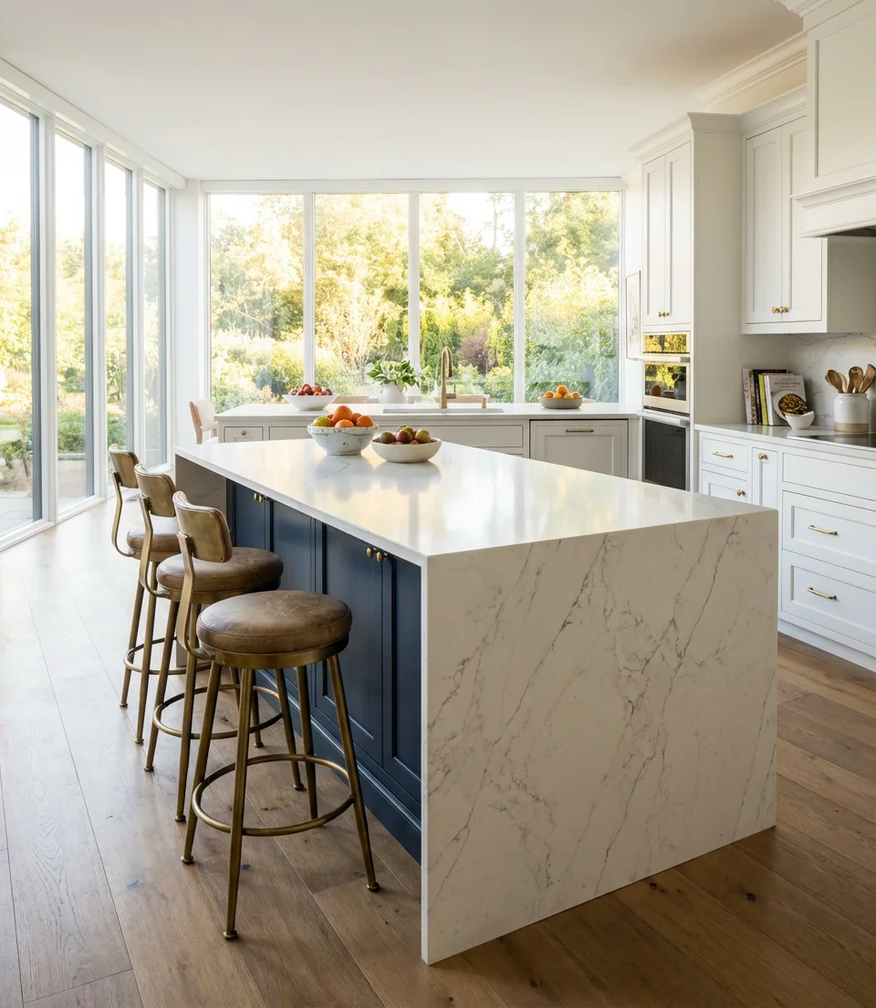 Luxury Open Kitchen with Island Centerpiece 1