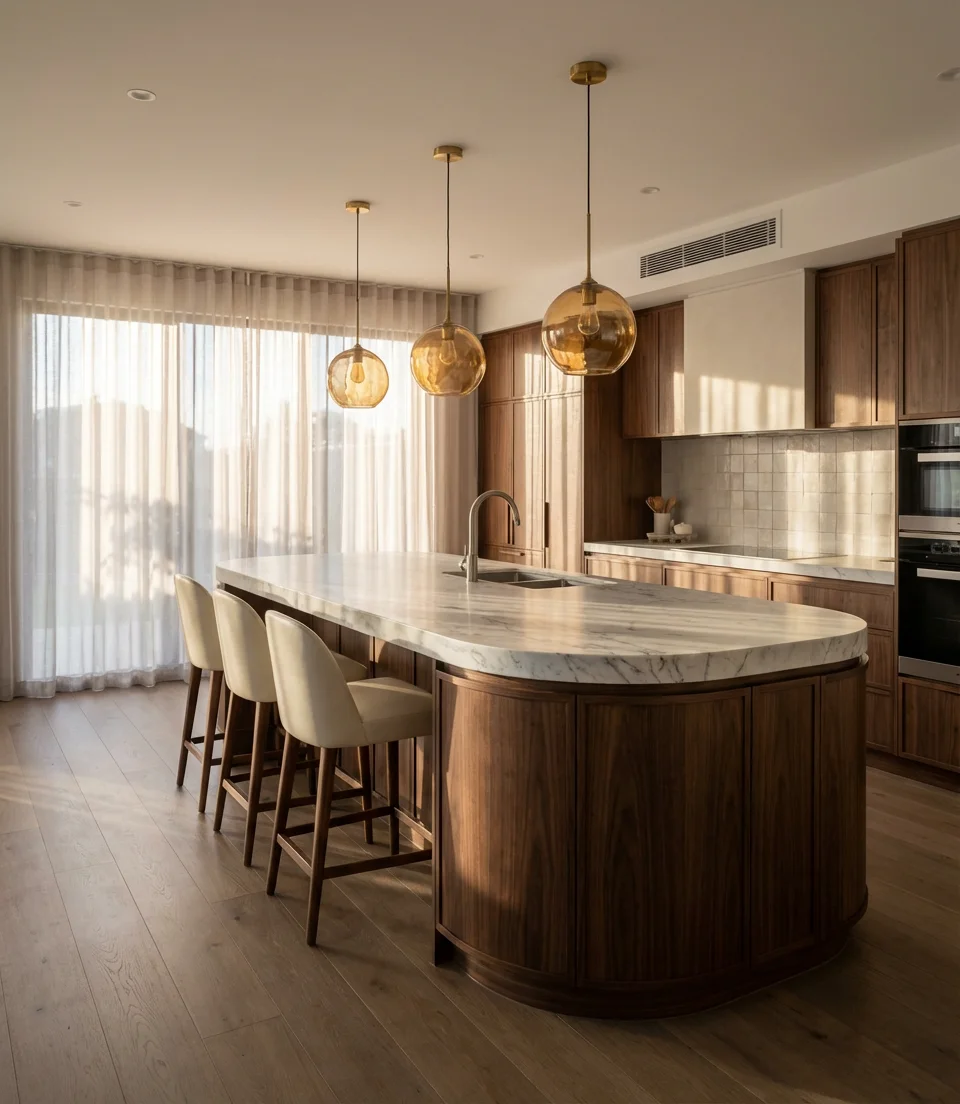Luxury Open Kitchen with Island Centerpiece 2
