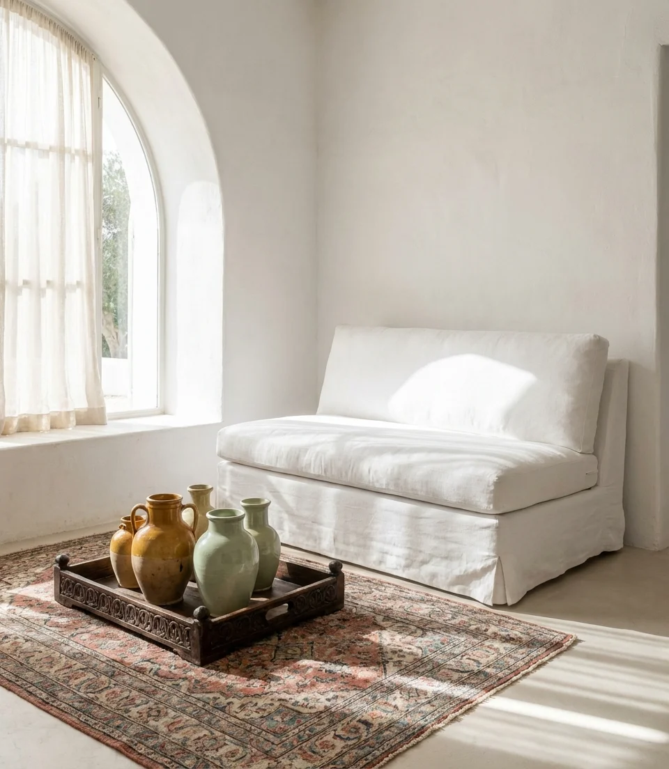 Mediterranean Living Room With Sun Drenched Serenity 2