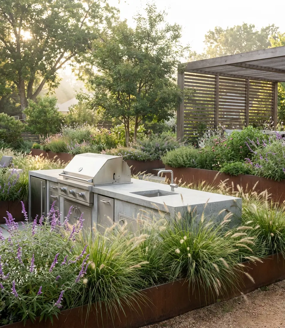 Modern Garden Kitchen Design 1