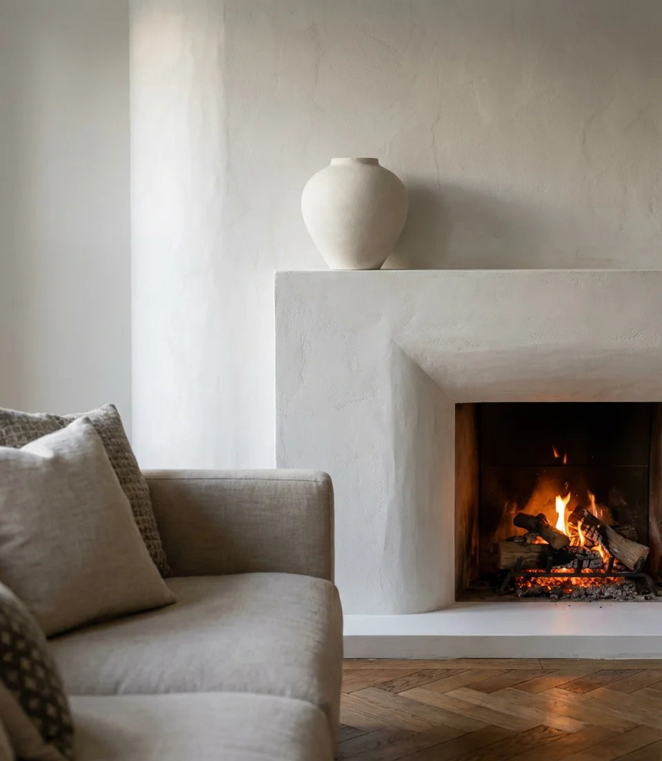 Modern Living Room with Statement Fireplace 2