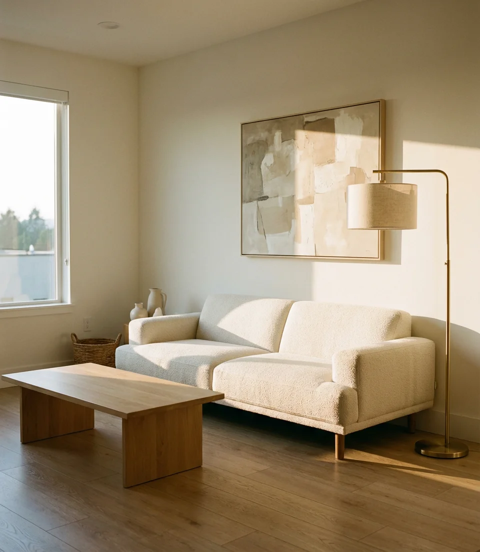 Modern Minimalist Living Room with Clean Lines 1