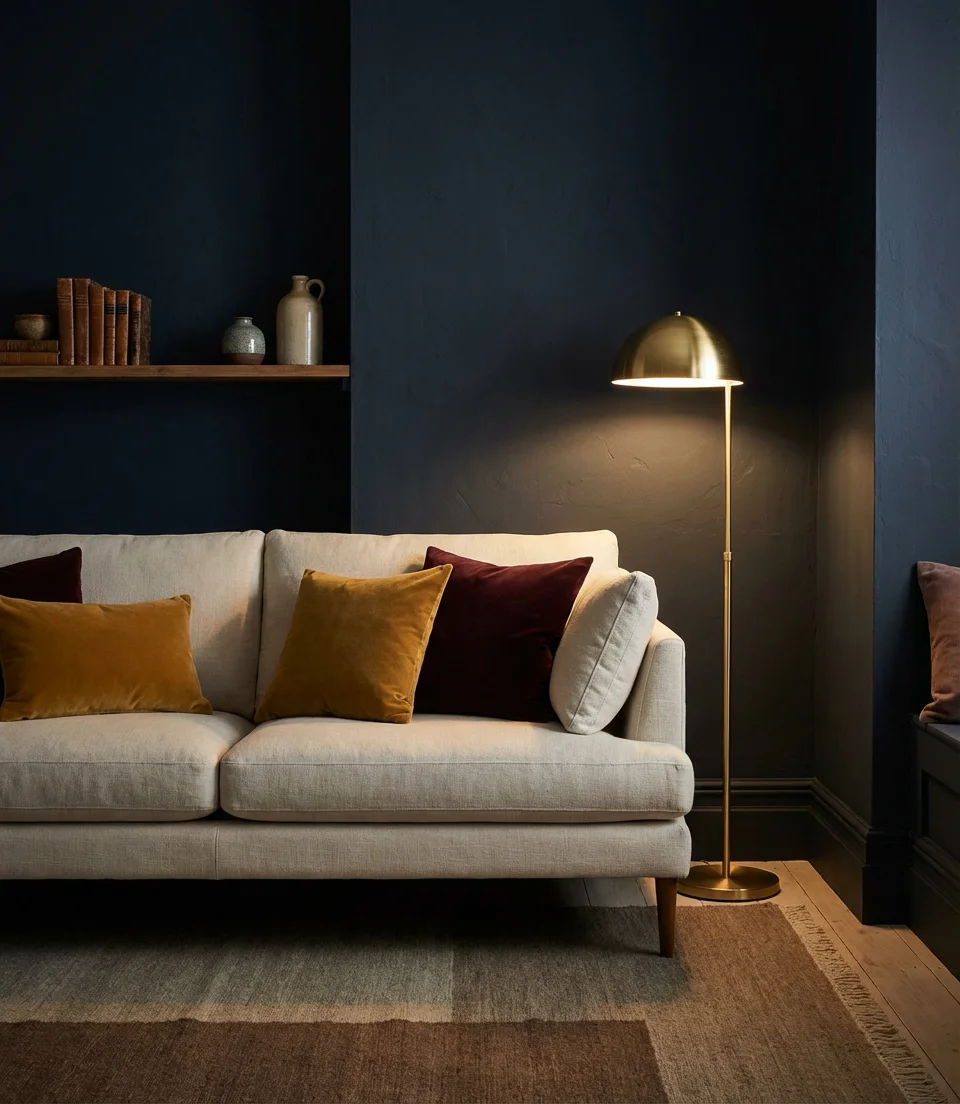 Moody Navy Living Room 1