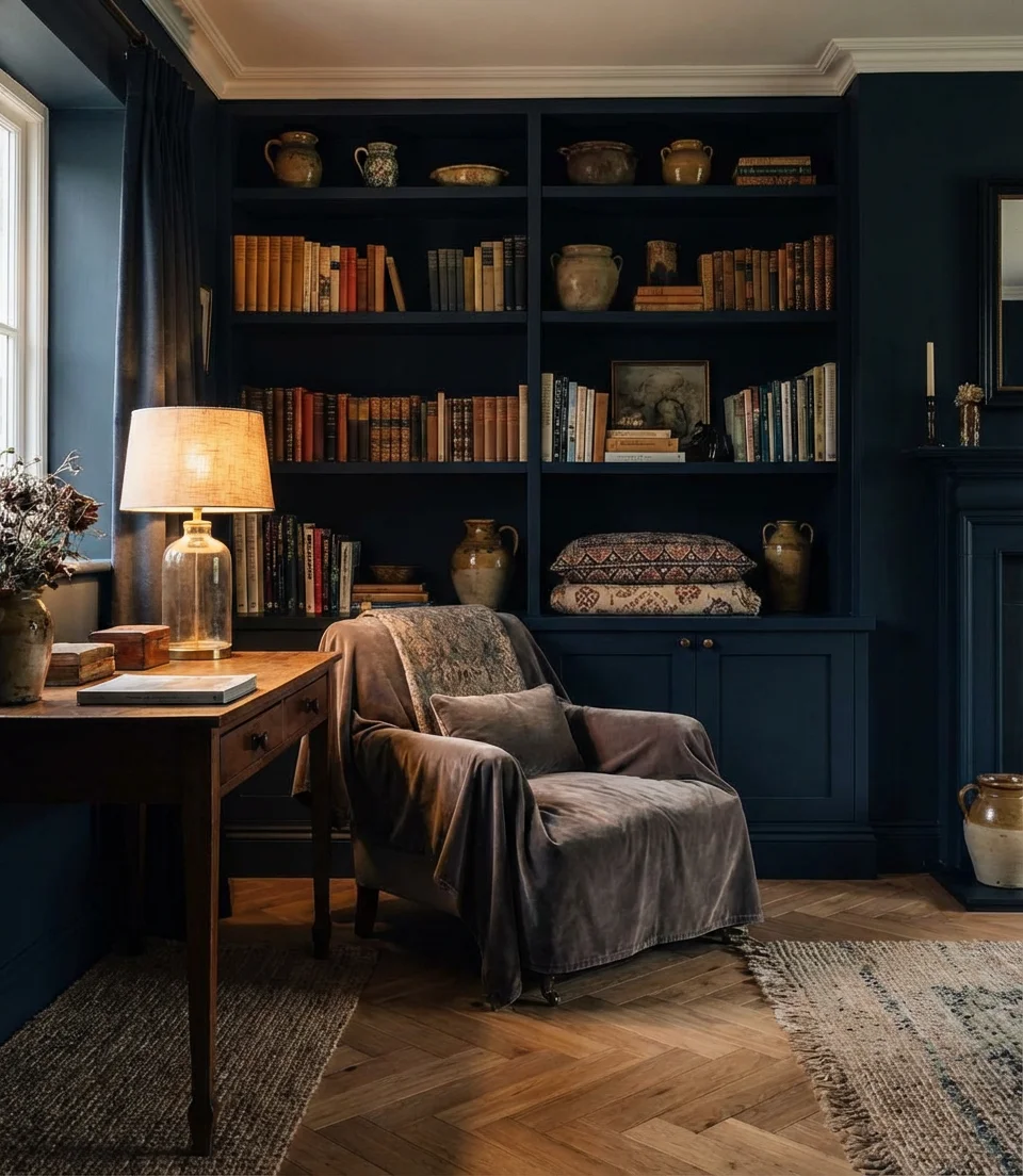 Moody Navy Living Room 2