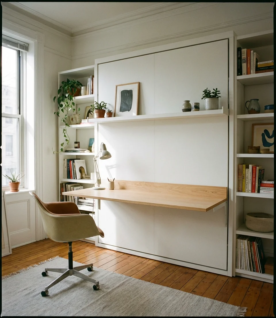 Murphy Bed With Integrated Desk 1