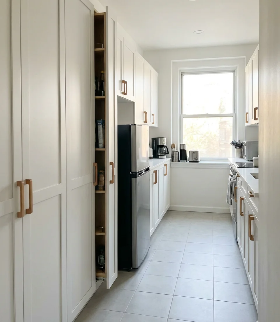 Narrow Kitchen Layout With Smart-Flow-Design 1