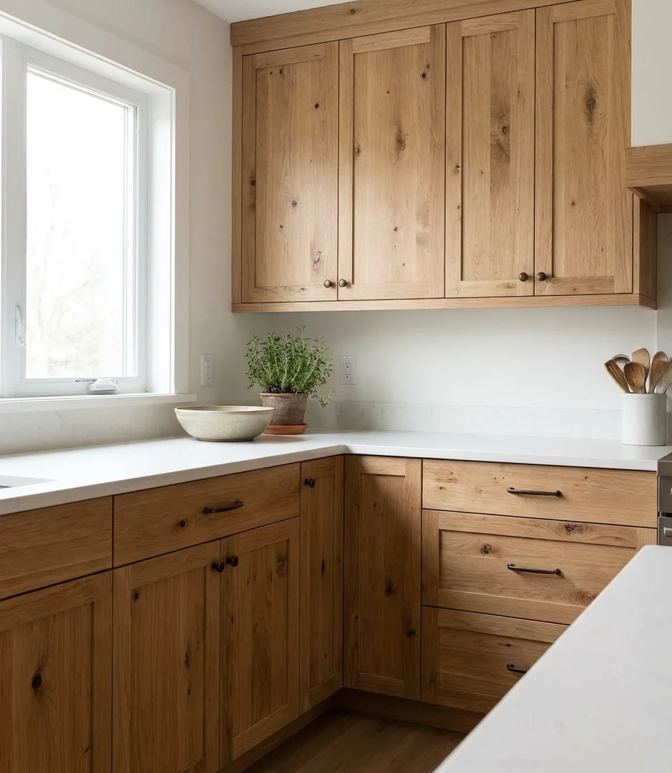 Natural Oak Cabinets That Let the Wood Speak 1