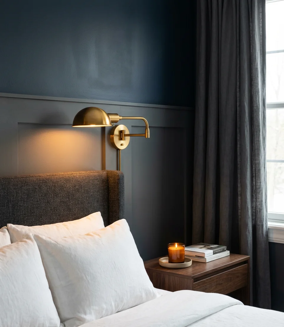 Navy Blue Gray Master Bedroom Suite 2