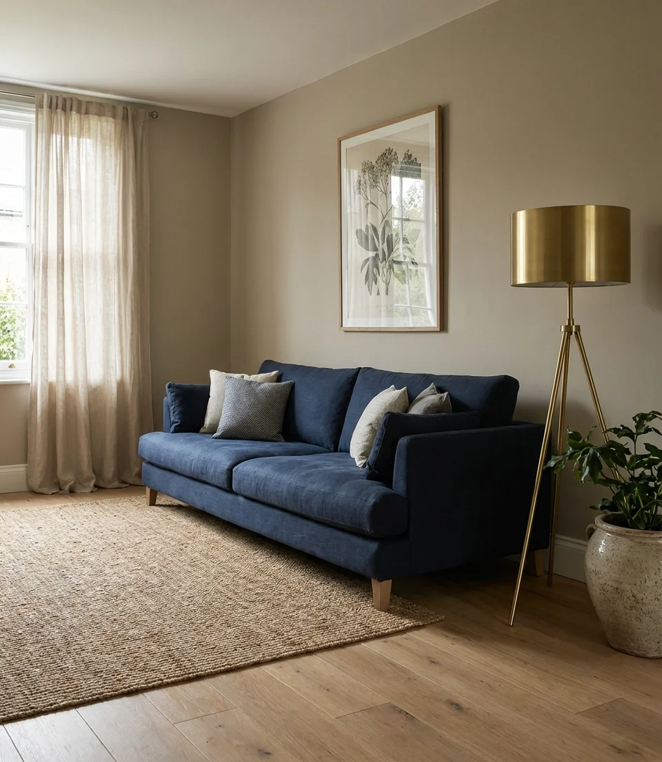 Navy Couch as a Design Foundation 1