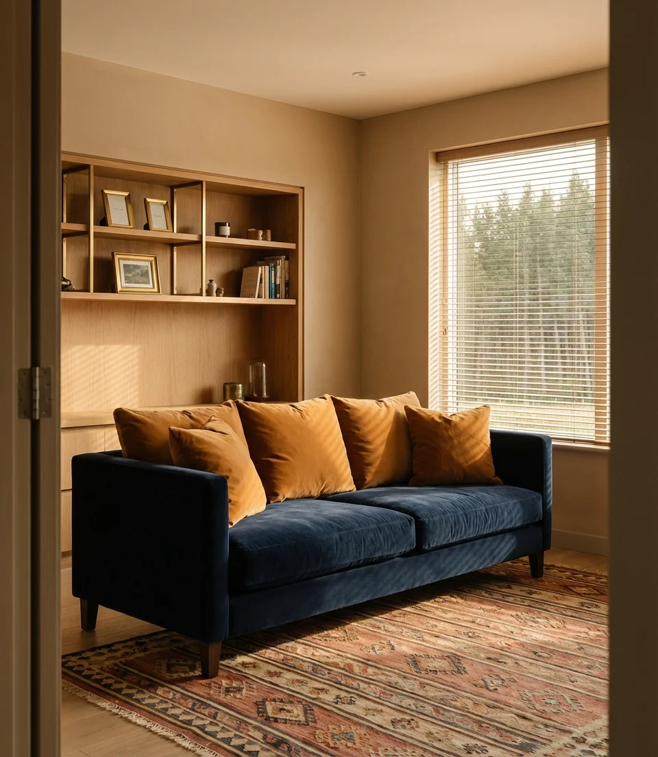 Navy Couch as a Design Foundation 2