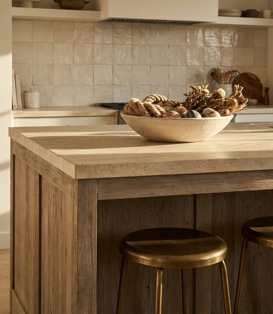 Neutral Coastal Kitchen with Warmth 2