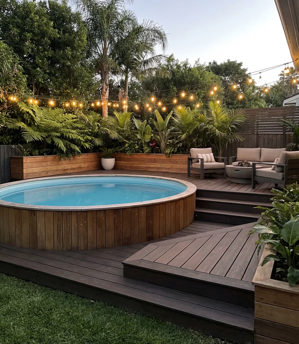 Nice Above Ground Pool Landscaping 1