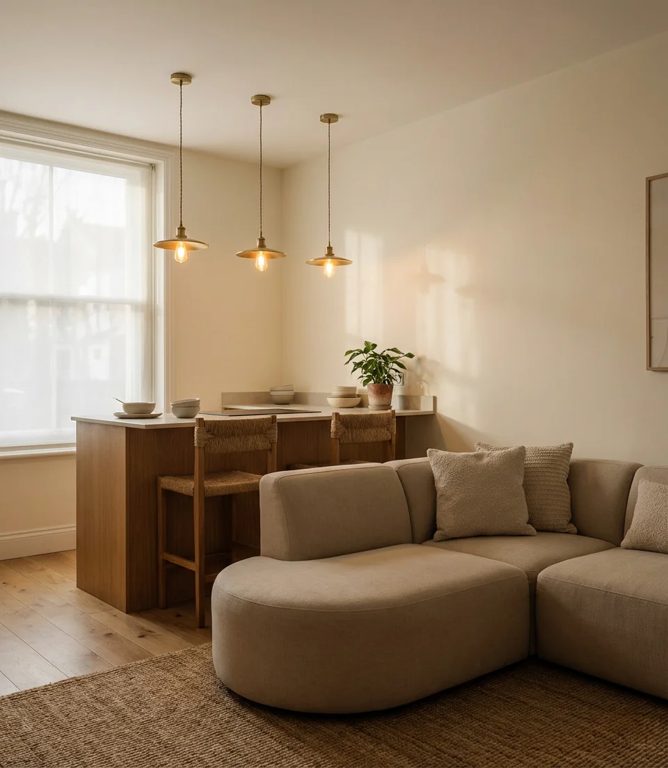 Open-Concept Living Room and Kitchen Flow 2