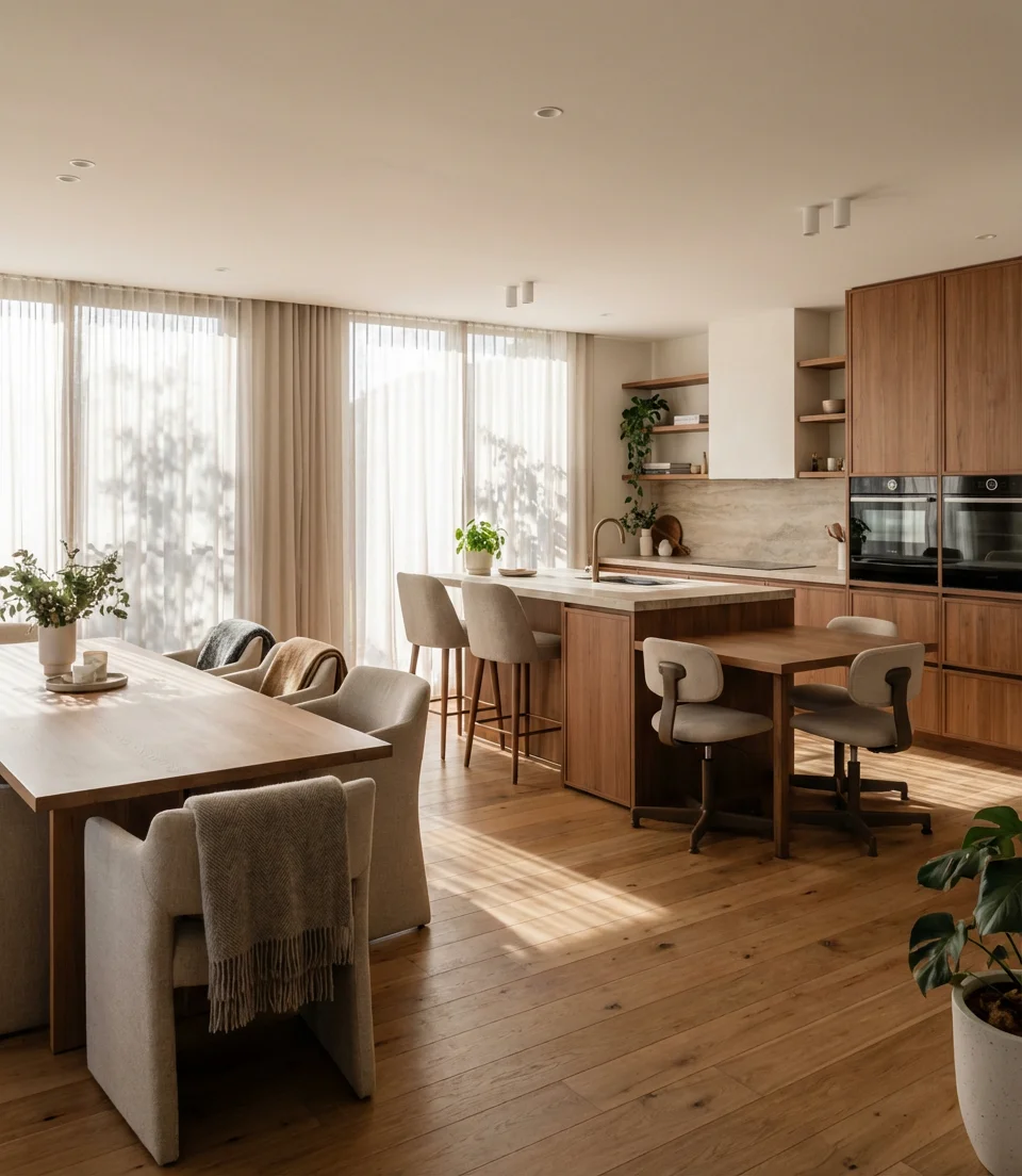 Open Kitchen Living Room Plan for Multi-Generational Homes 2