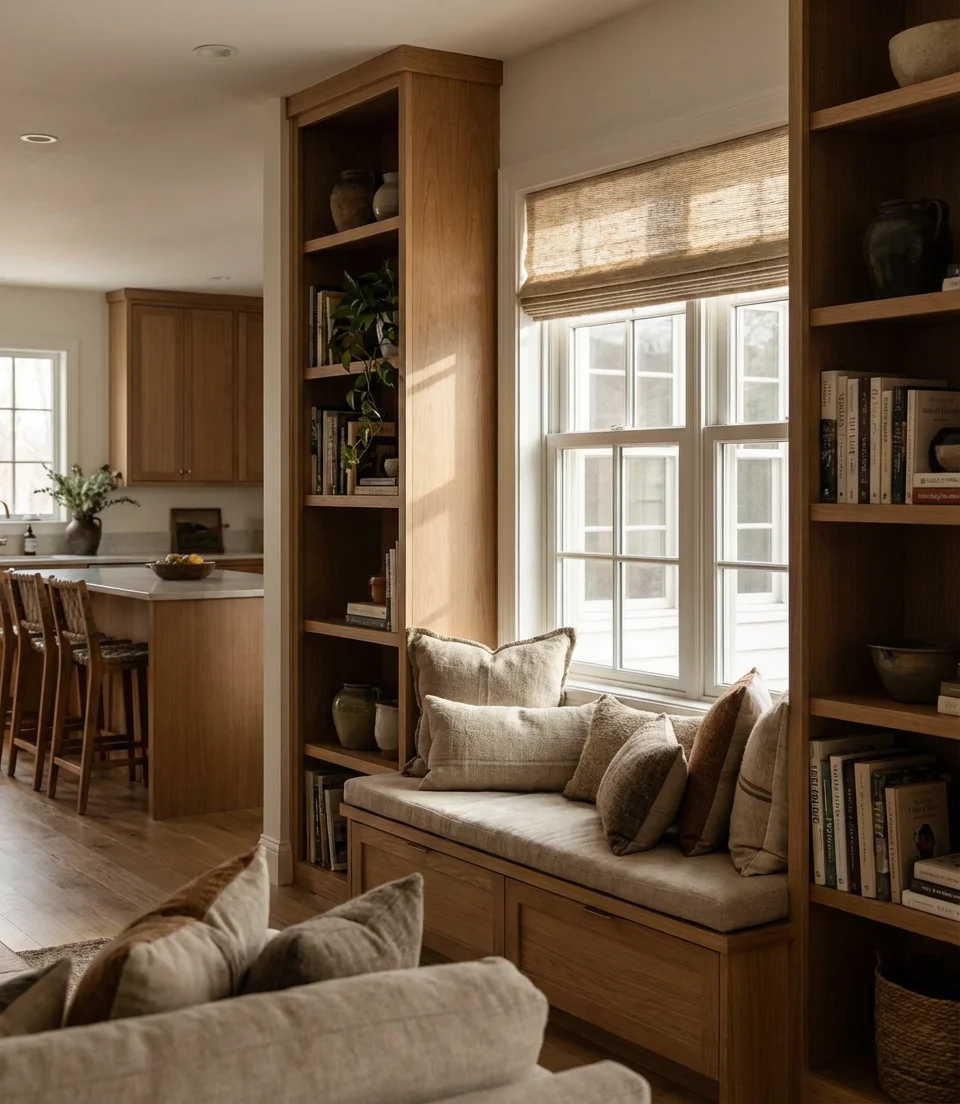 Open Kitchen Living Room with a Reading Nook or Snug Corner 1