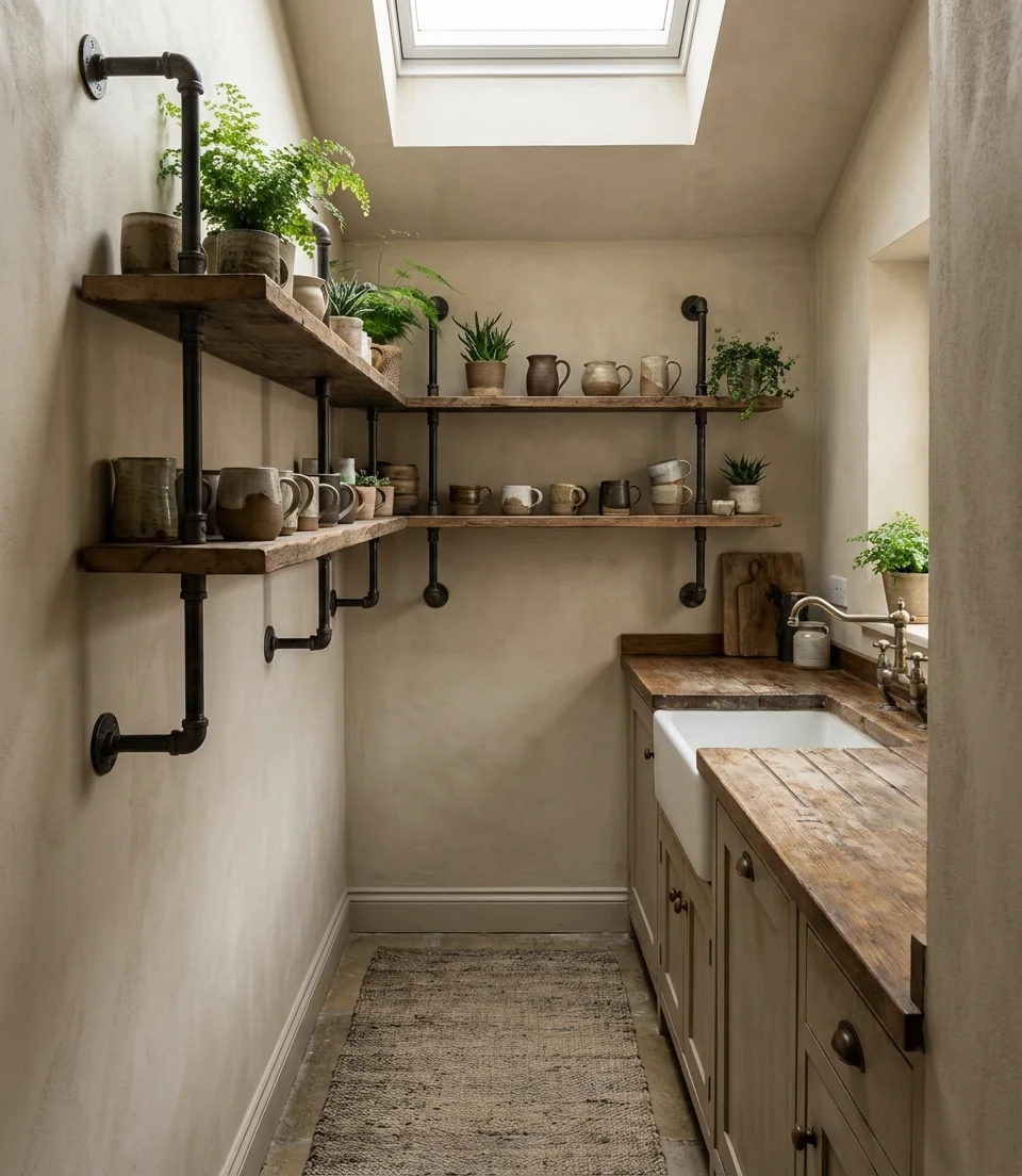 Open Shelving in a Small Kitchen 2