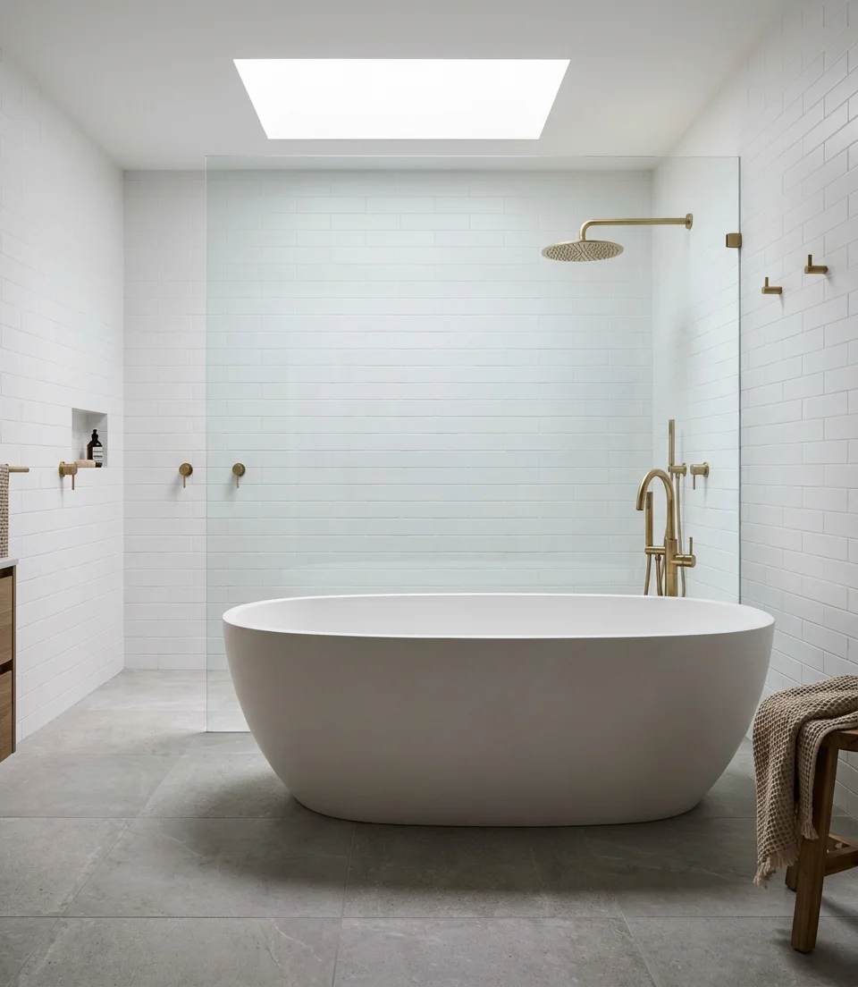 Open Wet Room with Freestanding Tub 2