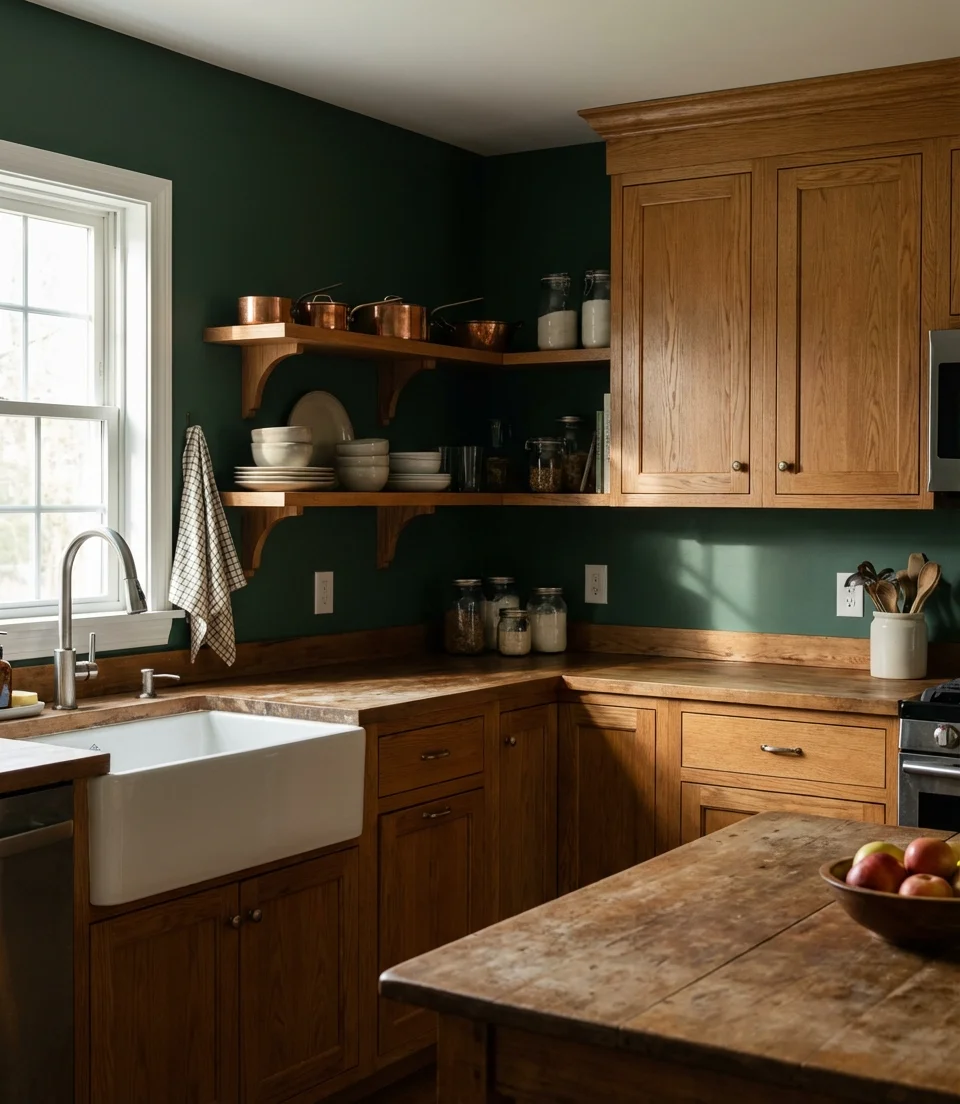 Paint the Walls a Deep Moody Green 1