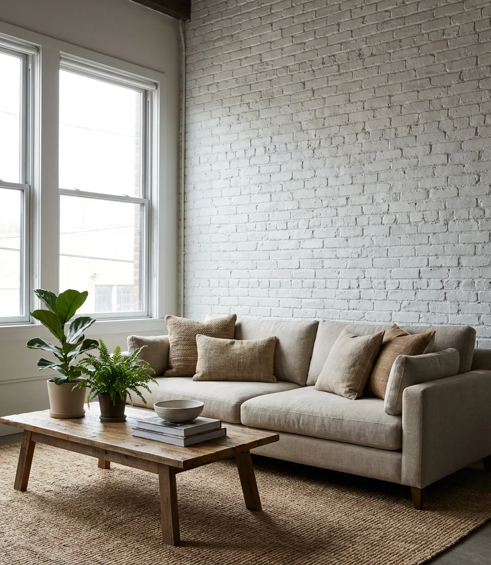 Painted Brick in Matte White 1