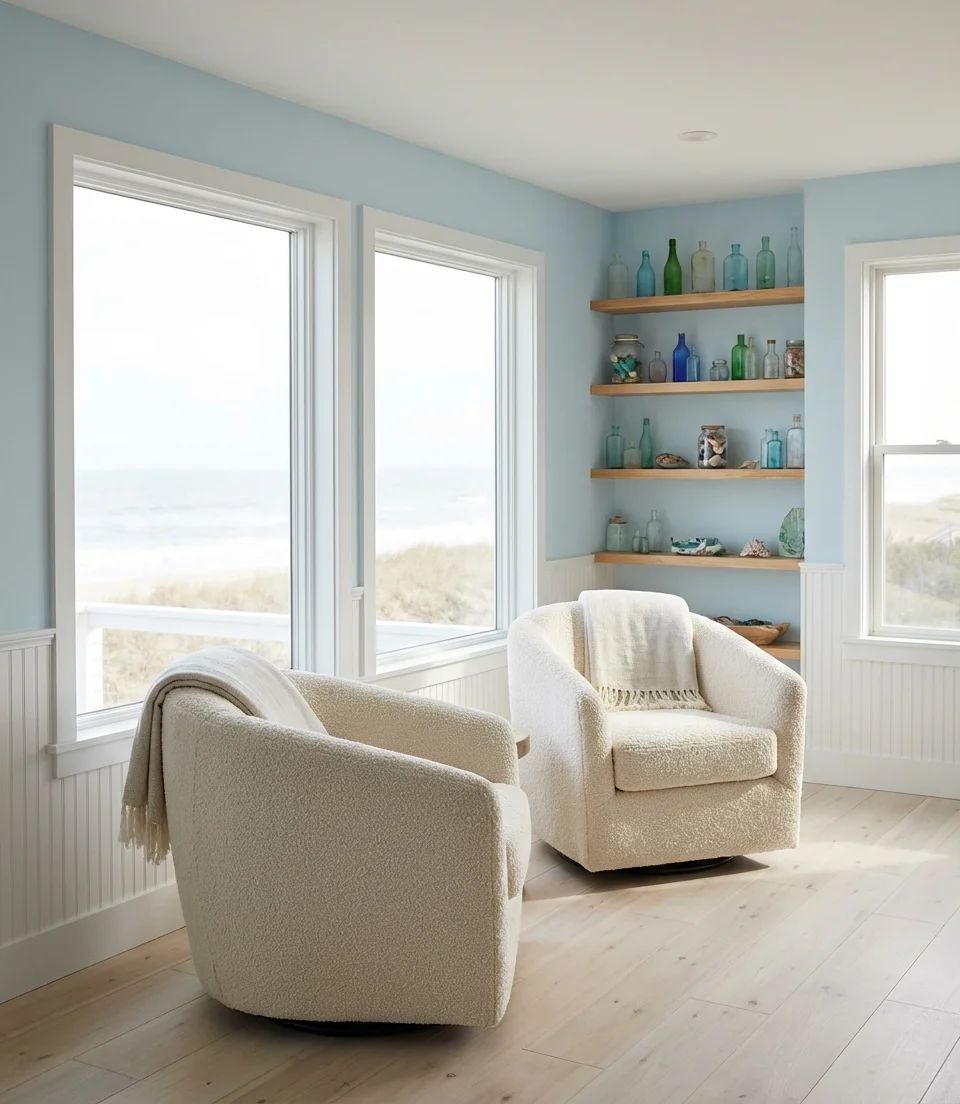 Pale Blue and Cream Coastal Calm 2