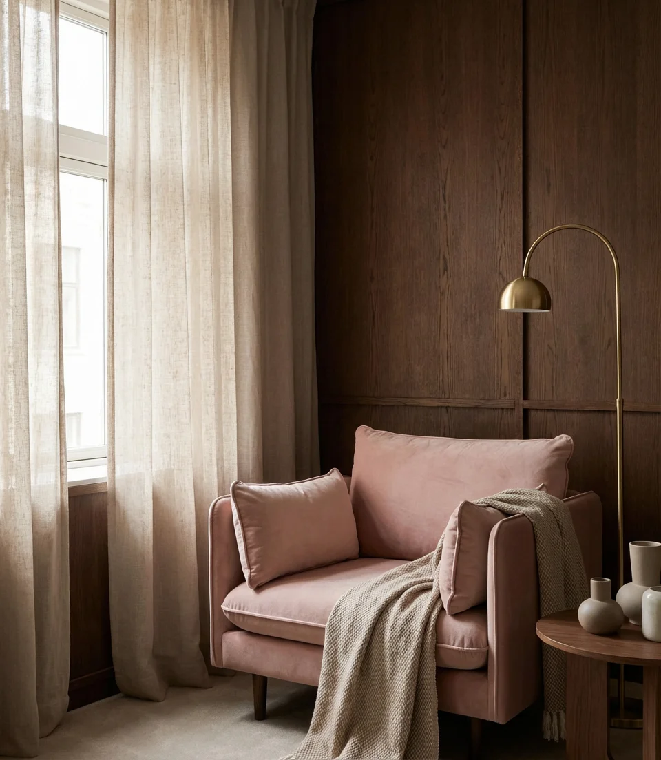 Pink Blush and Brown Feminine Touch 1