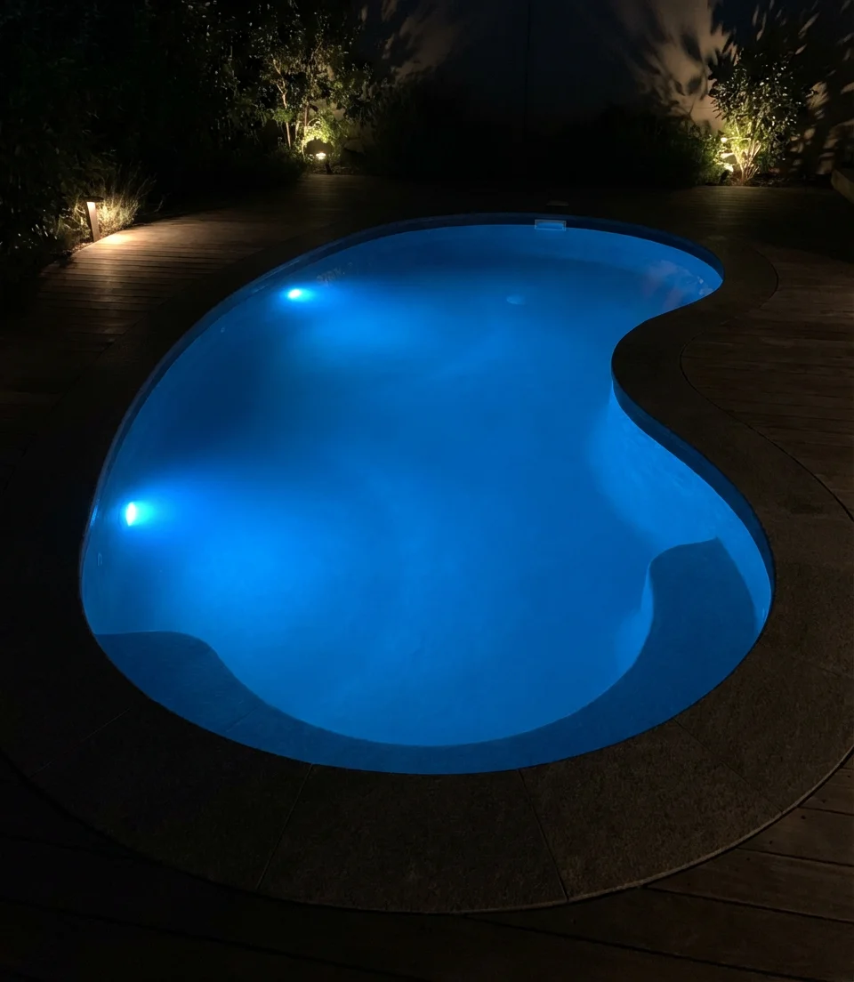 Pool with Color-Changing LED Lighting 1