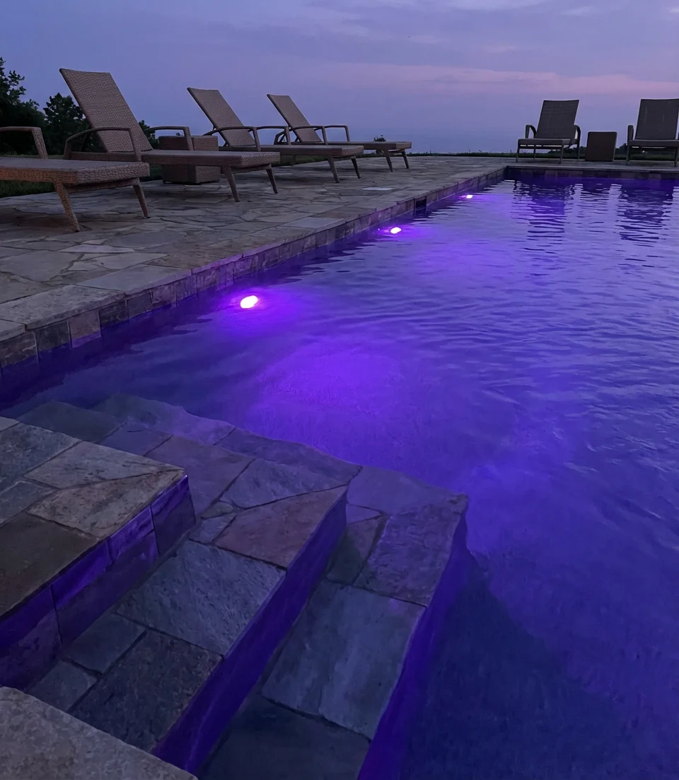 Pool with Color-Changing LED Lighting 2
