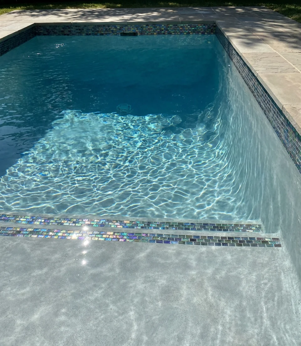 Pool with Glass Tile Mosaic Accents 1