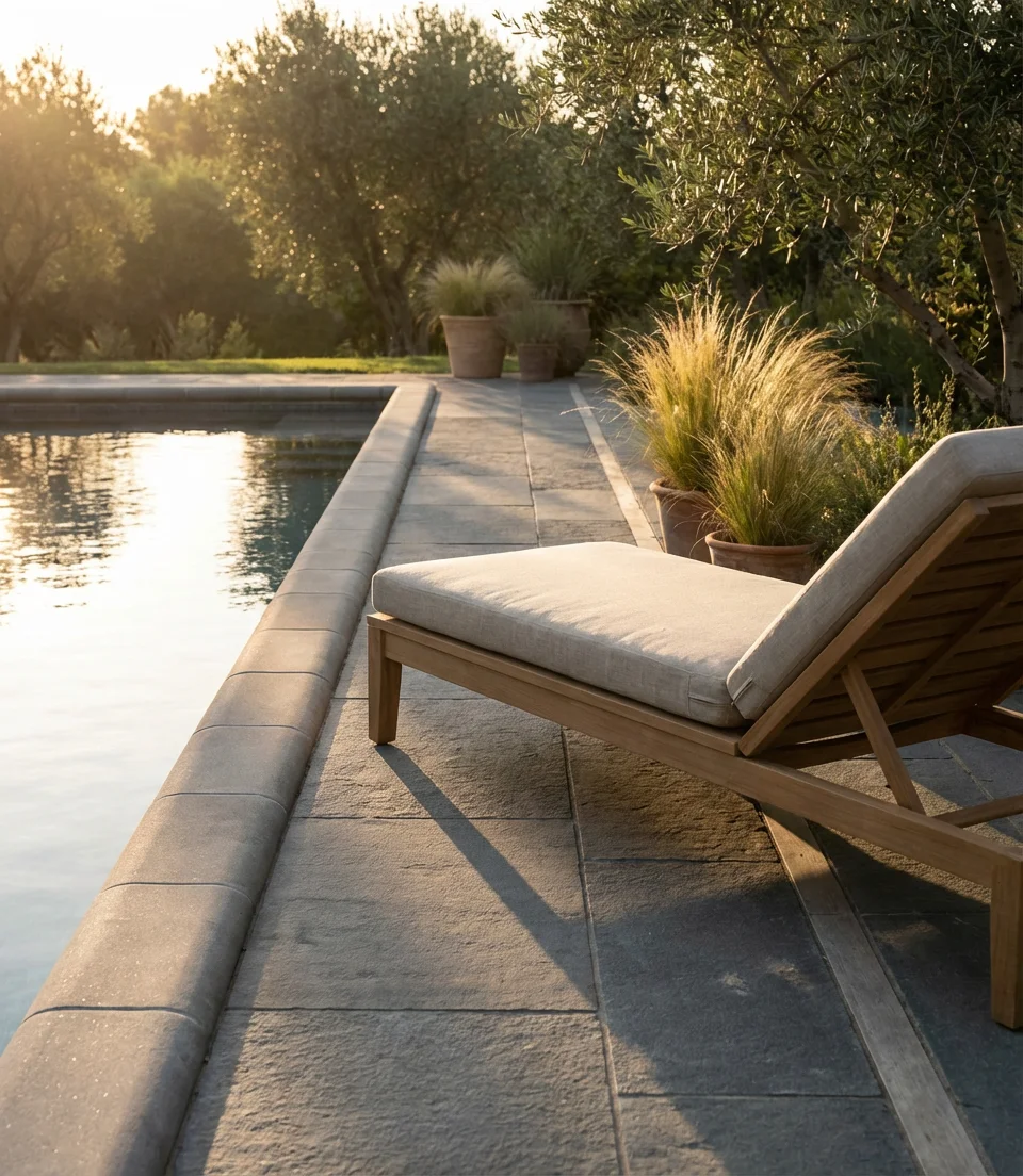 Pool with Linear Deck Pavers 2